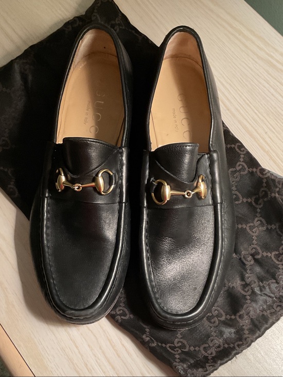 Gucci Other - Gucci Black Leather 1953 Horsebit Slip-On Loafers with Gold Hardware